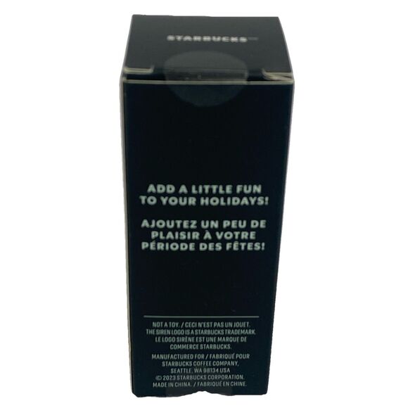 New STARBUCKS 2023 Mini Silver Cold Cup Ornament‎ Keychain Sealed - Picture 2 of 2